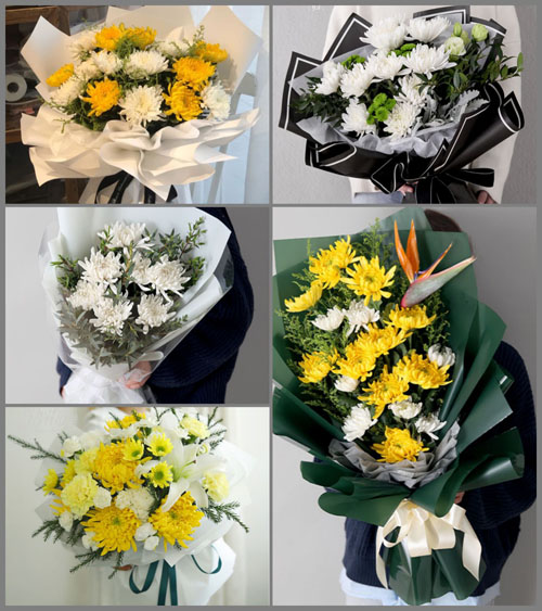 江苏淮安涟水县黄营乡白事花束代送